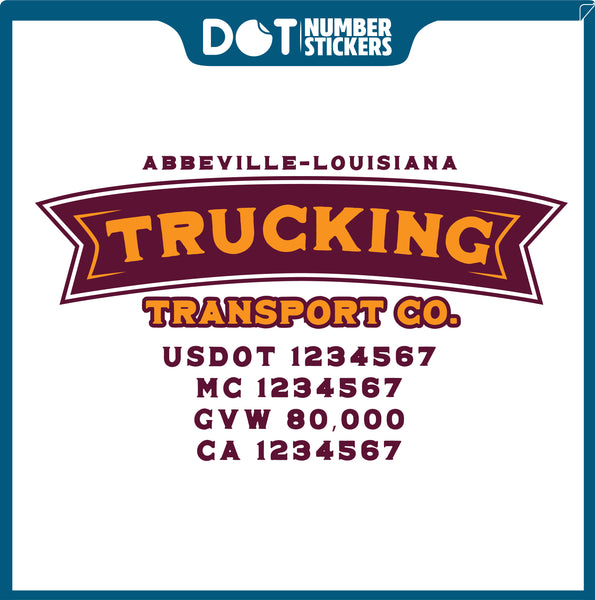  Truck Door Decal with USDOT & MC