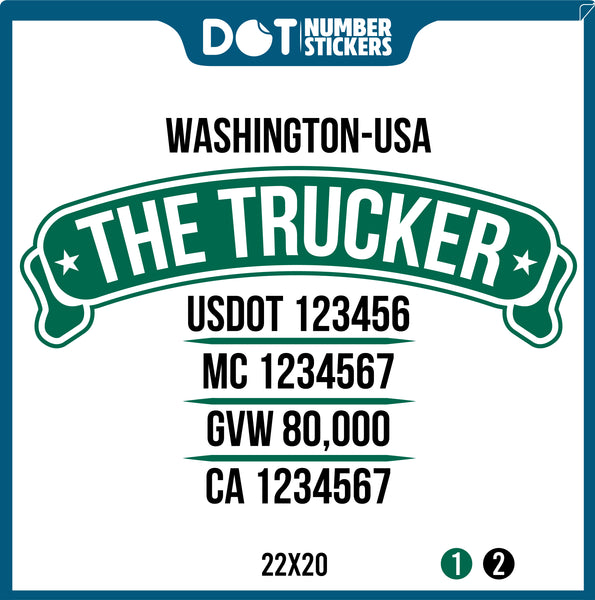 Company Name Truck Door Decal with USDOT & MC (set of 2)
