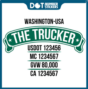  Truck Door Decal with USDOT & MC