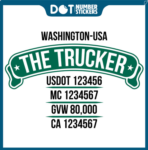 Truck Door Decal with USDOT & MC