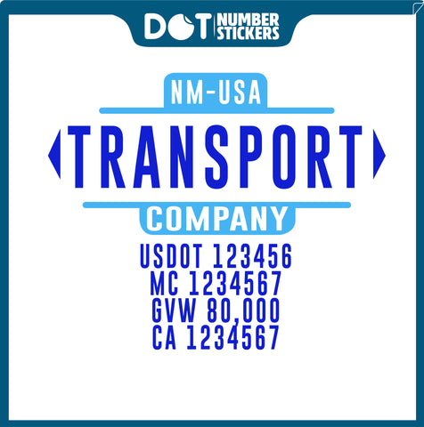  Truck Door Decal with USDOT & MC