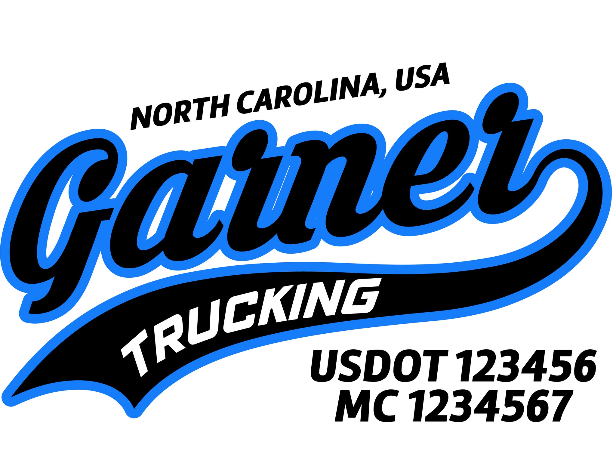  Truck Door Decal with USDOT & MC