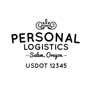 Truck door decal with USDOT