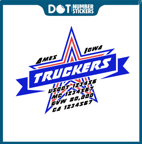  Truck Door Decal with USDOT & MC