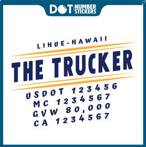  Truck Door Decal with USDOT & MC