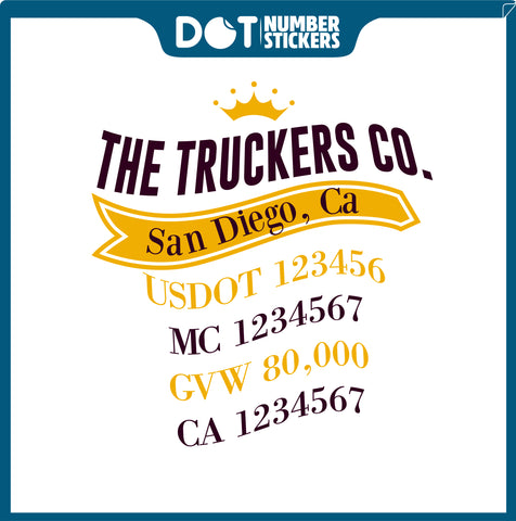  Truck Door Decal with USDOT & MC