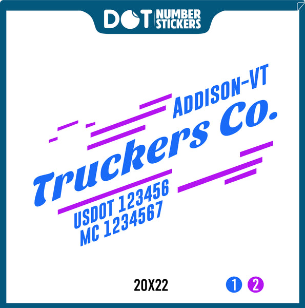 Company Name Truck Door Decal with USDOT & MC (set of 2)