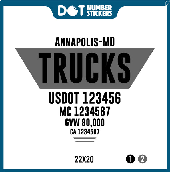 Company Name Truck Door Decal with USDOT & MC (set of 2)