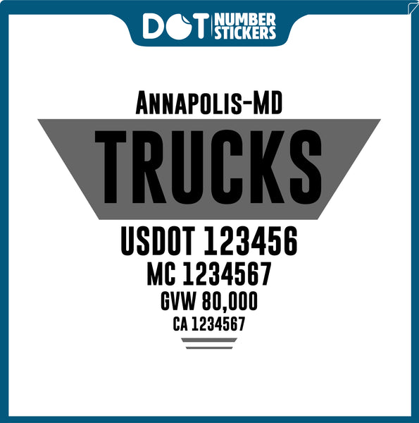  Truck Door Decal with USDOT & MC