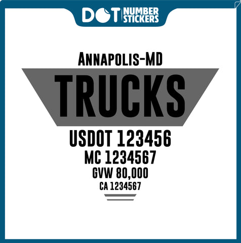  Truck Door Decal with USDOT & MC