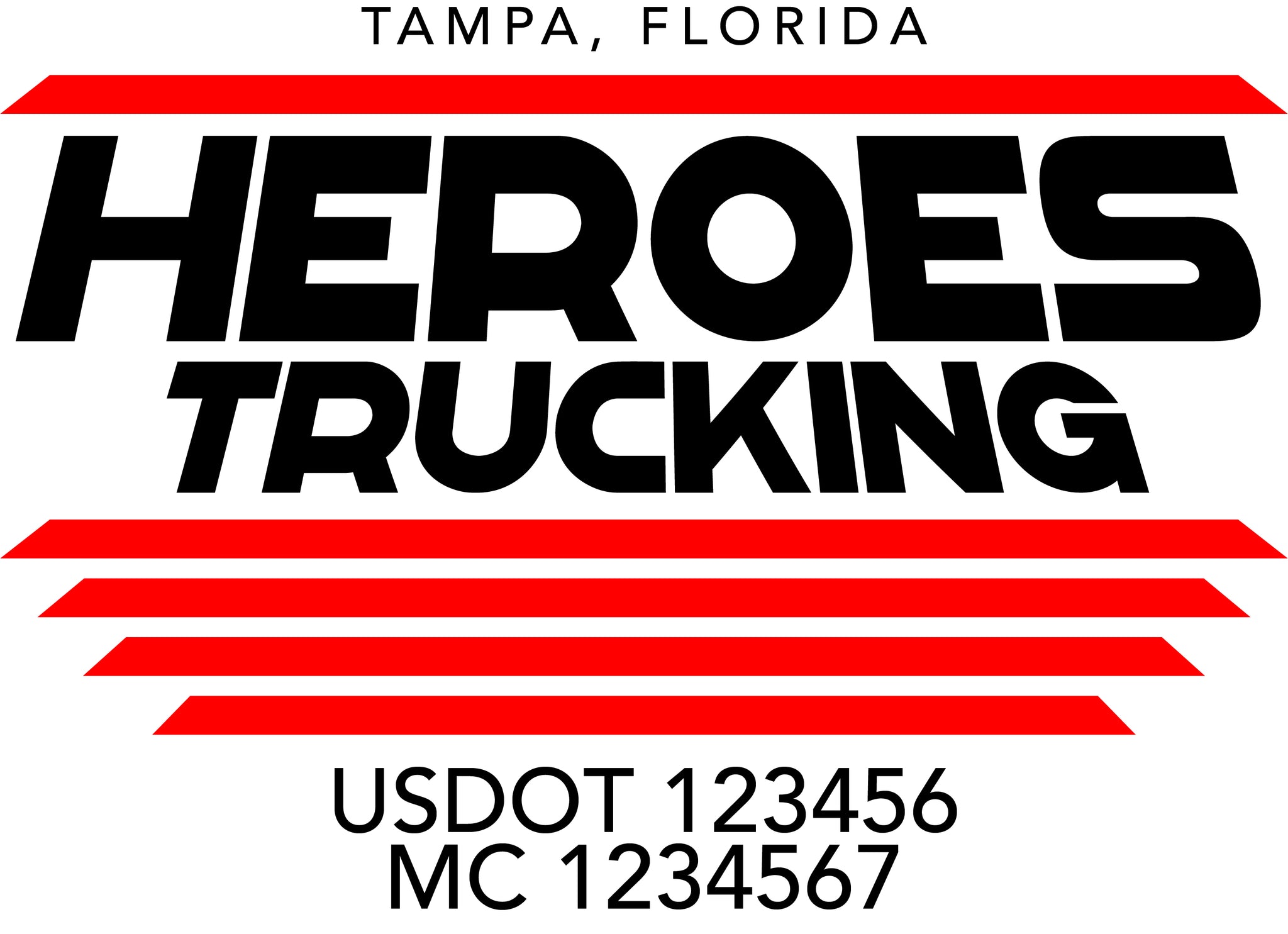  Truck Door Decal with USDOT & MC