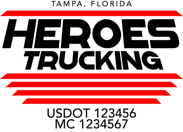  Truck Door Decal with USDOT & MC