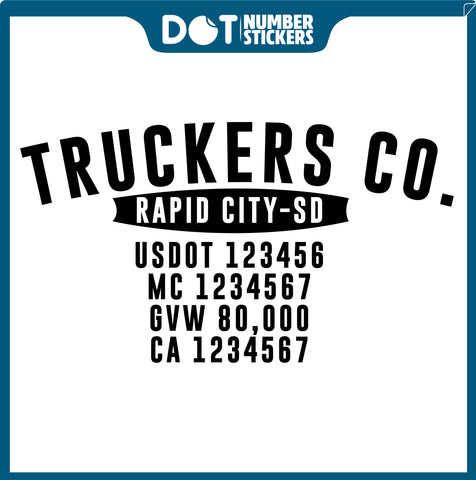  Truck Door Decal with USDOT & MC