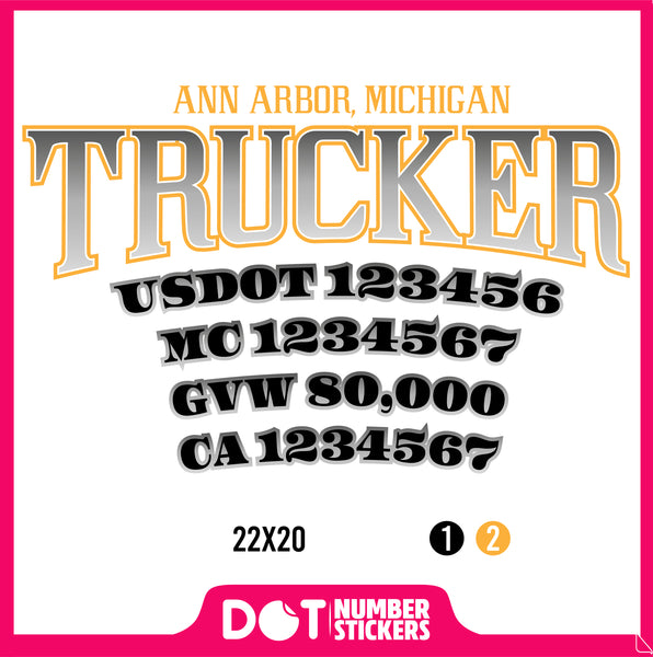 Company Name Truck Door Decal with USDOT & MC (set of 2)