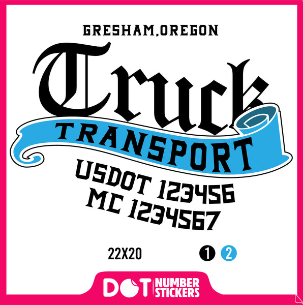 Company Name Truck Door Decal with USDOT & MC (set of 2)