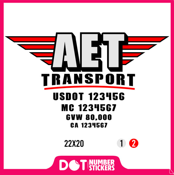 Company Name Truck Door Decal with USDOT & MC (set of 2)