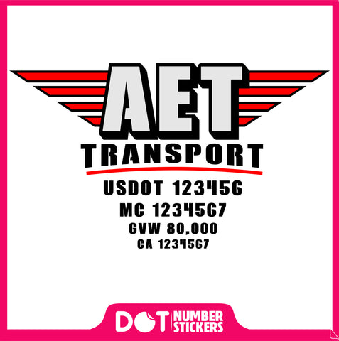  Truck Door Decal with USDOT & MC