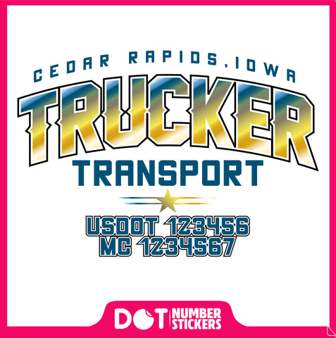  Truck Door Decal with USDOT & MC