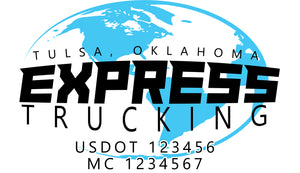  Truck Door Decal with USDOT & MC