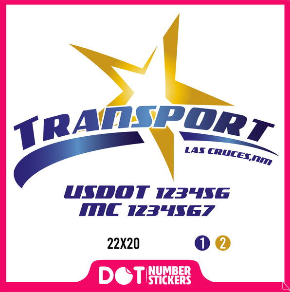 Company Name Truck Door Decal with USDOT & MC (set of 2)