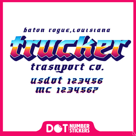  Truck Door Decal with USDOT & MC