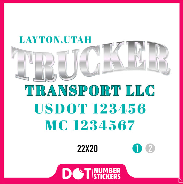 Company Name Truck Door Decal with USDOT & MC (set of 2)
