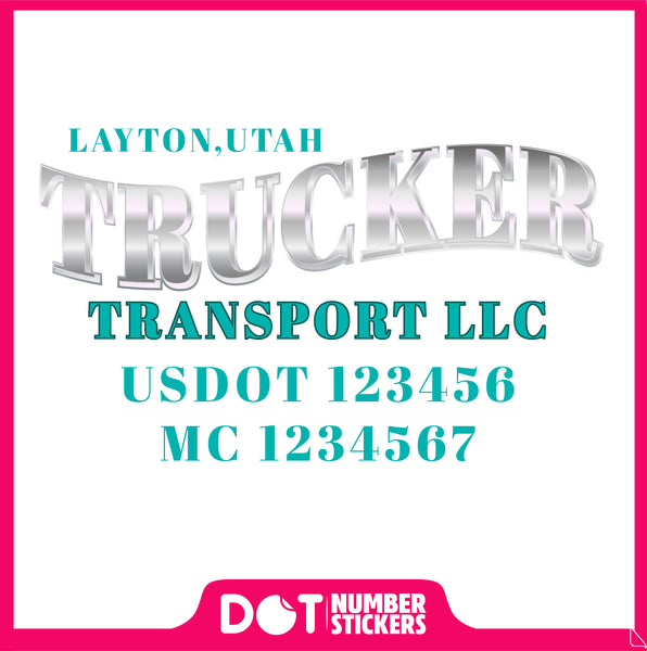  Truck Door Decal with USDOT & MC