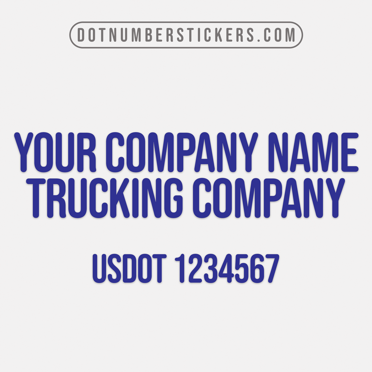 company name decal with usdot number