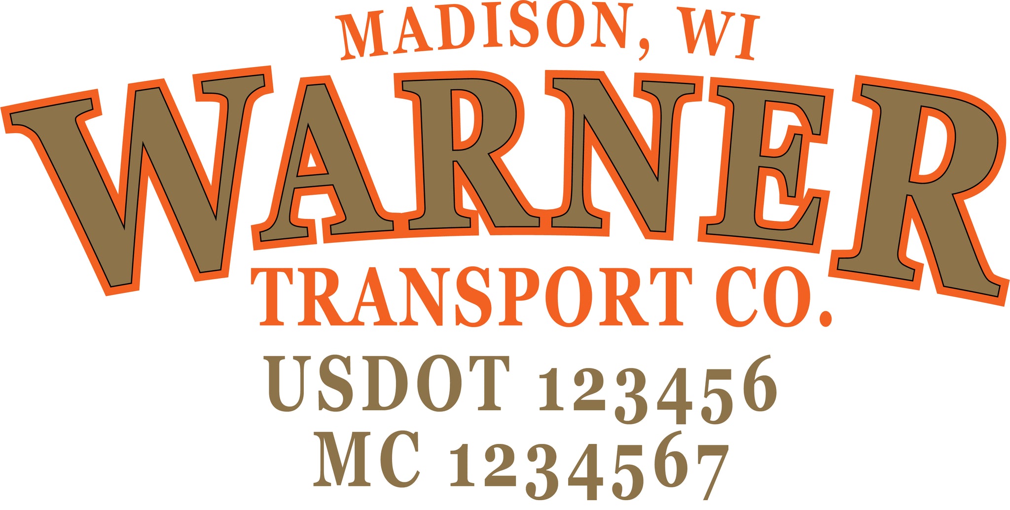  Truck Door Decal with USDOT & MC