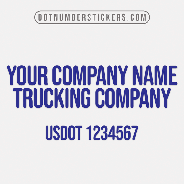 company name decal with usdot number