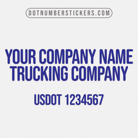 company name decal with usdot number