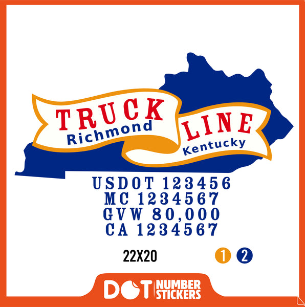 Company Name Truck Door Decal with USDOT & MC (set of 2)