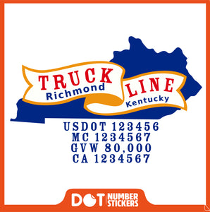 Truck Door Decal with USDOT & MC