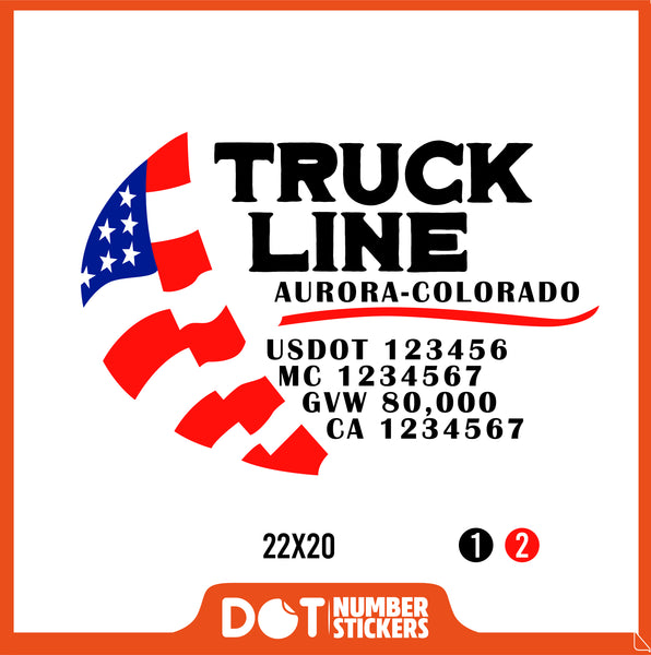 Company Name Truck Door Decal with USDOT & MC (set of 2)