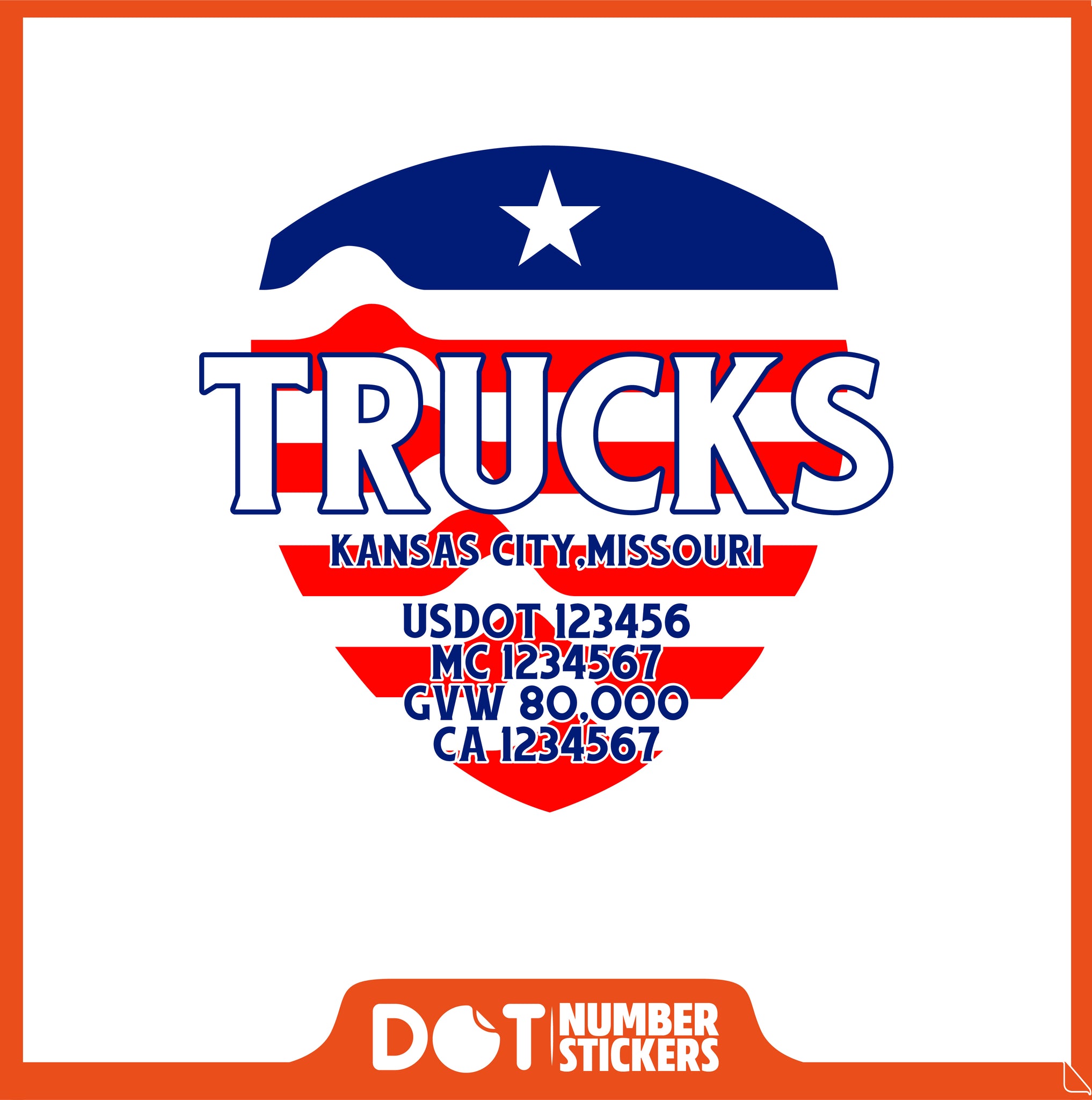  Truck Door Decal with USDOT & MC