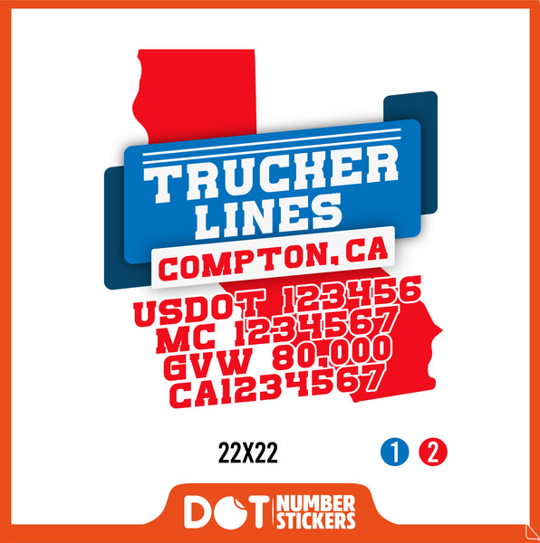 Company Name Truck Door Decal with USDOT & MC (set of 2)