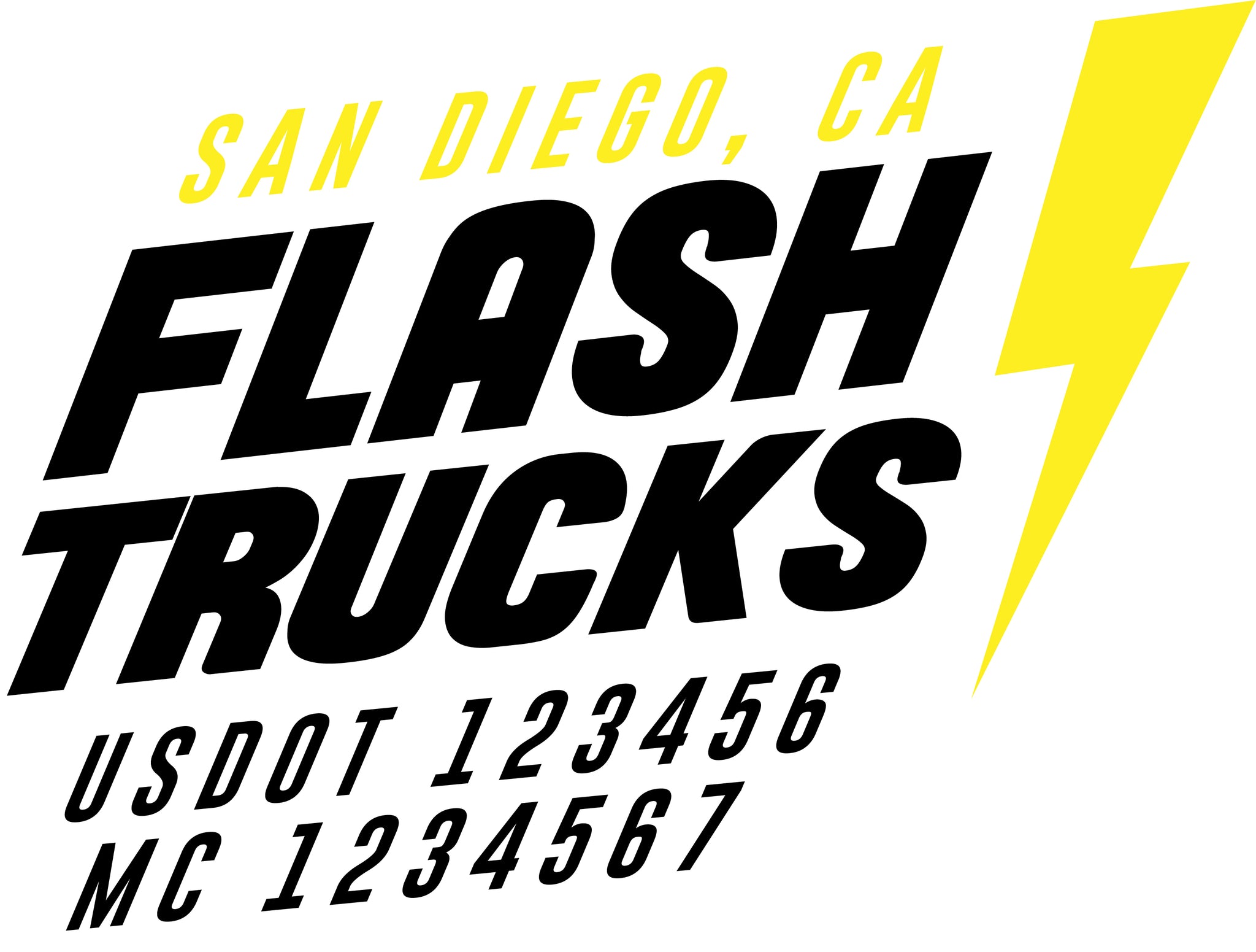 Truck Door Decal with USDOT & MC