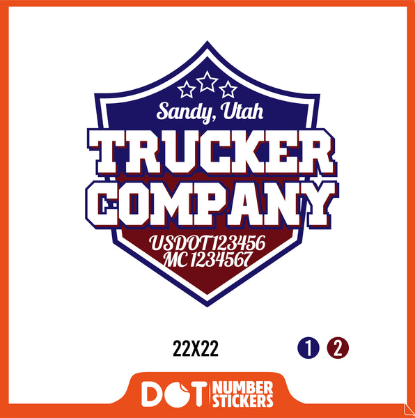 Company Name Truck Door Decal with USDOT & MC (set of 2)