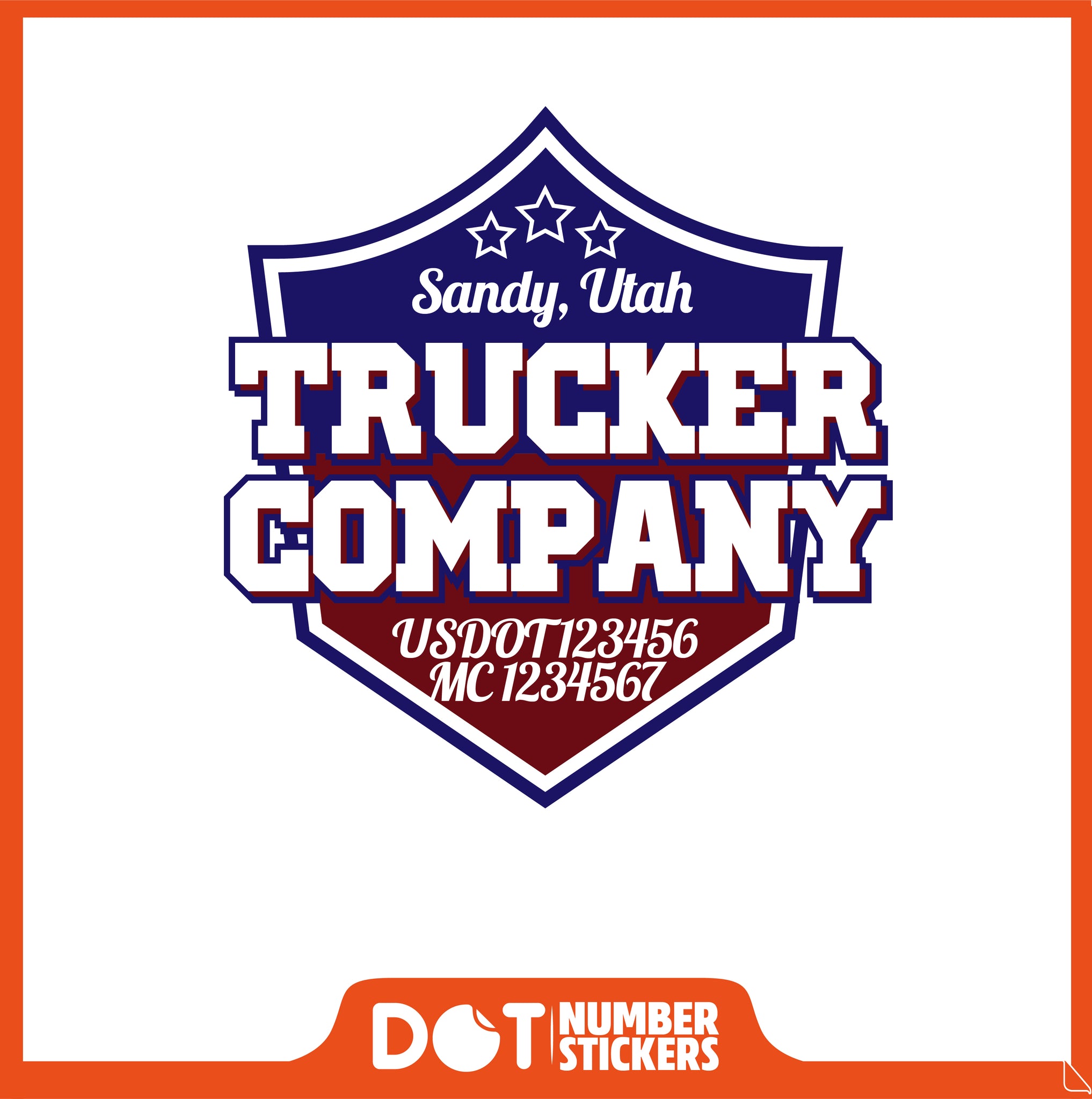  Truck Door Decal with USDOT & MC