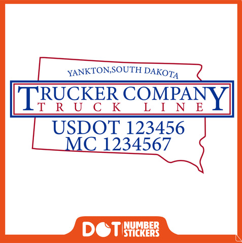  Truck Door Decal with USDOT & MC