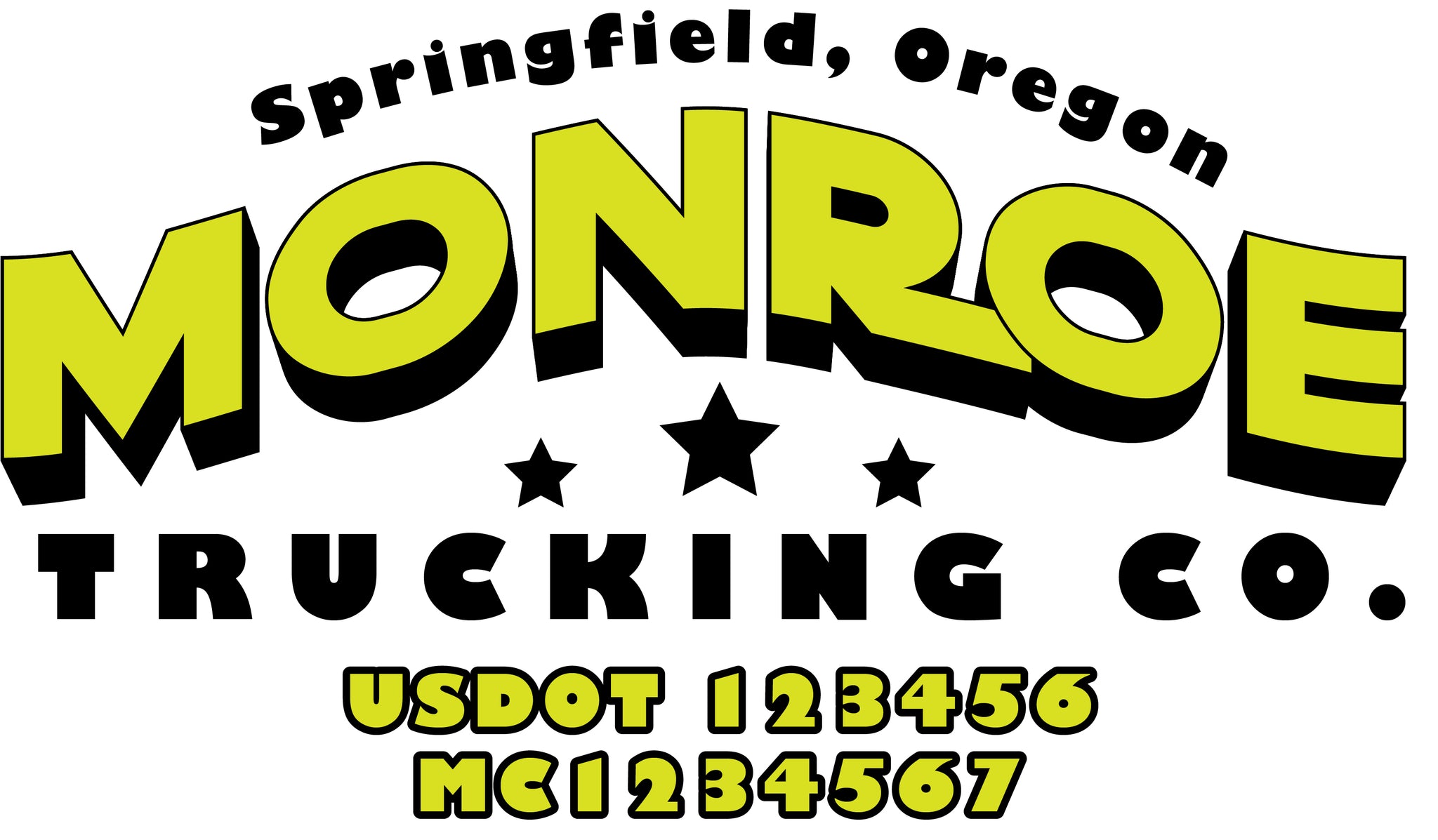  Truck Door Decal with USDOT & MC