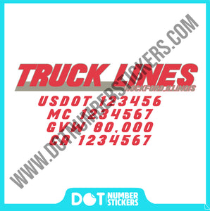  Truck Door Decal with USDOT & MC