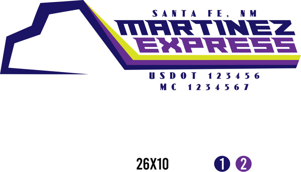 Company Name Truck Door Decal with USDOT & MC (set of 2)