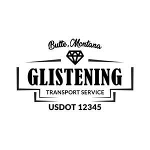 Truck door decal with USDOT 