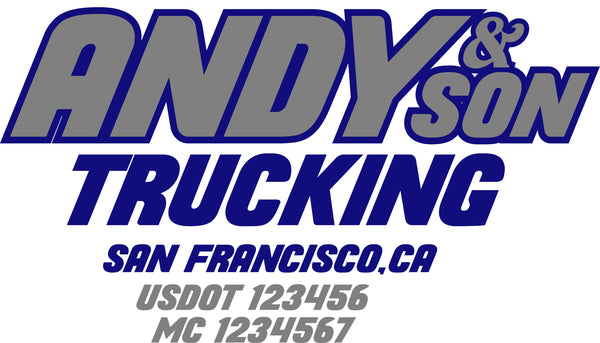  Truck Door Decal with USDOT & MC
