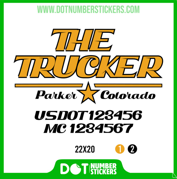 Company Name Truck Door Decal with USDOT & MC (set of 2)