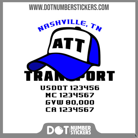  Truck Door Decal with USDOT & MC