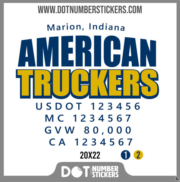 Company Name Truck Door Decal with USDOT & MC (set of 2)