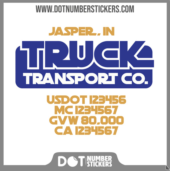  Truck Door Decal with USDOT & MC