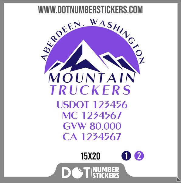 Company Name Truck Door Decal with USDOT & MC (set of 2)